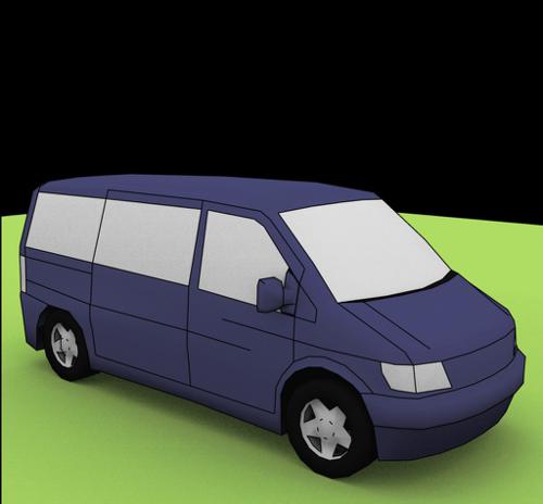 low poly van (MB Vito)  preview image